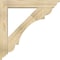 Ekena Millwork Olympic Traditional Rough Sawn Bracket w/ Offset Brace, Douglas Fir, 6"W x 32"D x 32"H BKT0604X32X32OLY01RDF - alternate 2